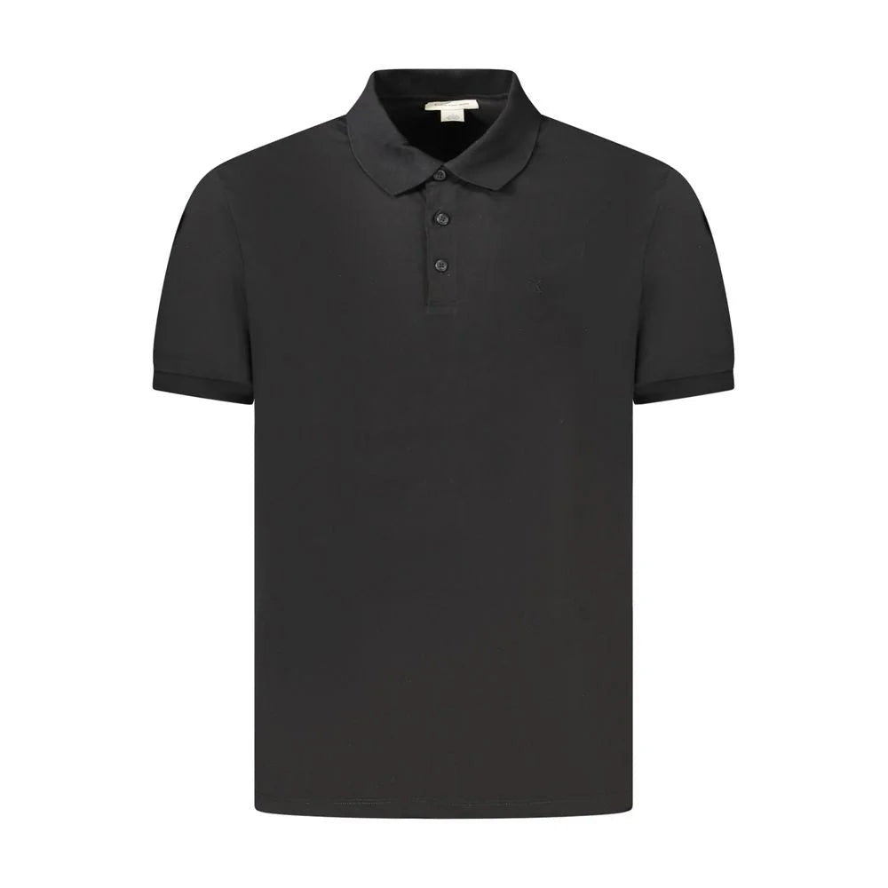 Calvin Klein Black Cotton Men Polo Shirt - S - Polos
