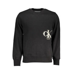 Calvin Klein Black Cotton Men Sweater - Sweatshirts
