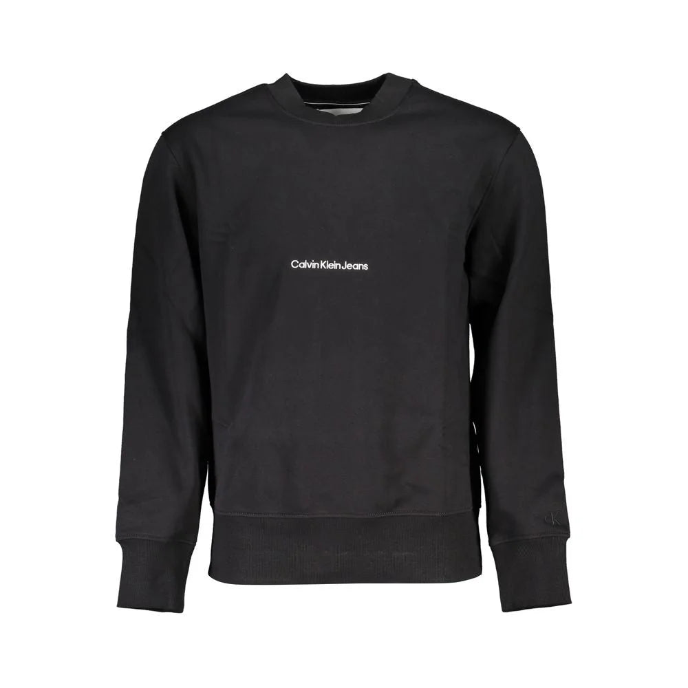 Calvin Klein Black Cotton Men Sweater - Sweatshirts