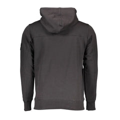 Calvin Klein Black Cotton Men Sweater with Central Pocket and Hood - XL - Hoodies