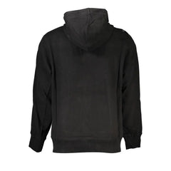 Calvin Klein Black Cotton Men Sweater with Hood and Pockets