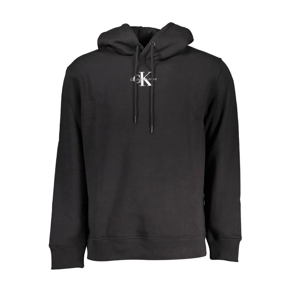 Calvin Klein Black Cotton Men’s Sweater Hoodie - Hoodies
