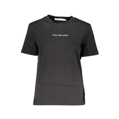 Calvin Klein Black Cotton Women T-Shirt - 2XS - T-Shirts