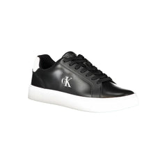 Calvin Klein Black Leather Men Sneaker - Sneakers
