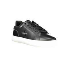 Calvin Klein Black Leather Men Sneaker - Sneakers
