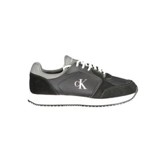 Calvin Klein Black Leather Men Sneaker - Sneakers