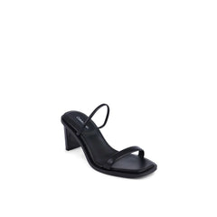 Calvin Klein Black Leather Stiletto Heel Sandals - EU40/US10