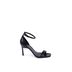 Calvin Klein Black Leather Stiletto Heel Sandals - EU41/US11 - Heels