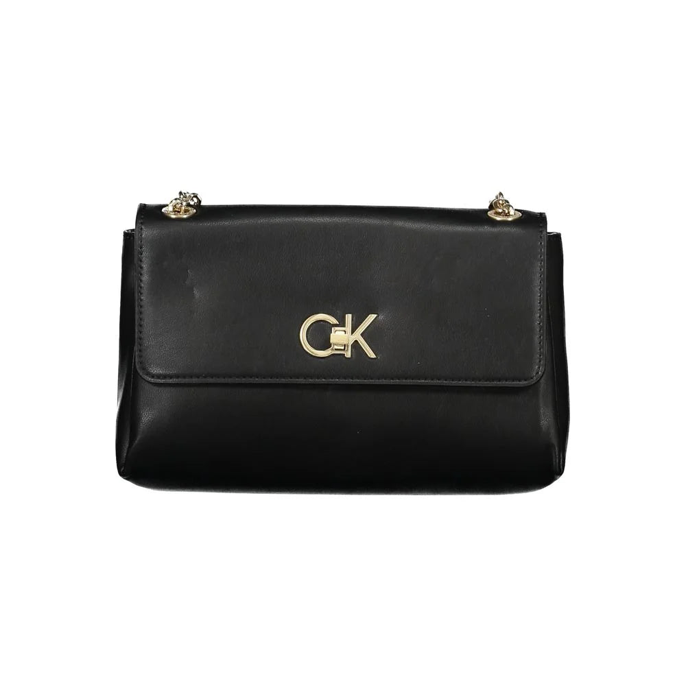 Calvin Klein Black Polyester Handbag - Shoulder Bags