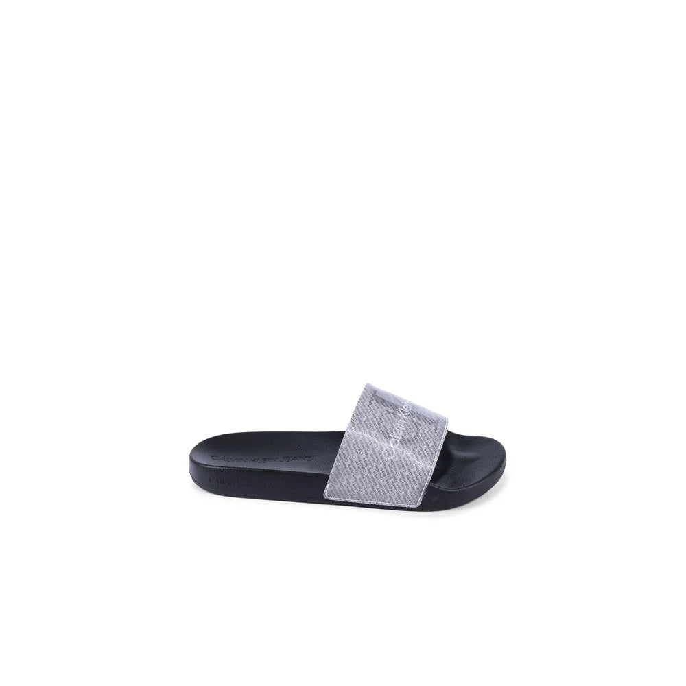 Calvin Klein Black Polyurethane Sandals - EU39/US9 - Sandals