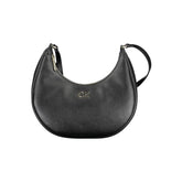 Calvin Klein Black Recycled Polyester Women Handbag - Half-Moon Bags