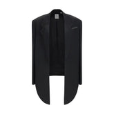 Calvin Klein Black Viscose Full-Length Jacket