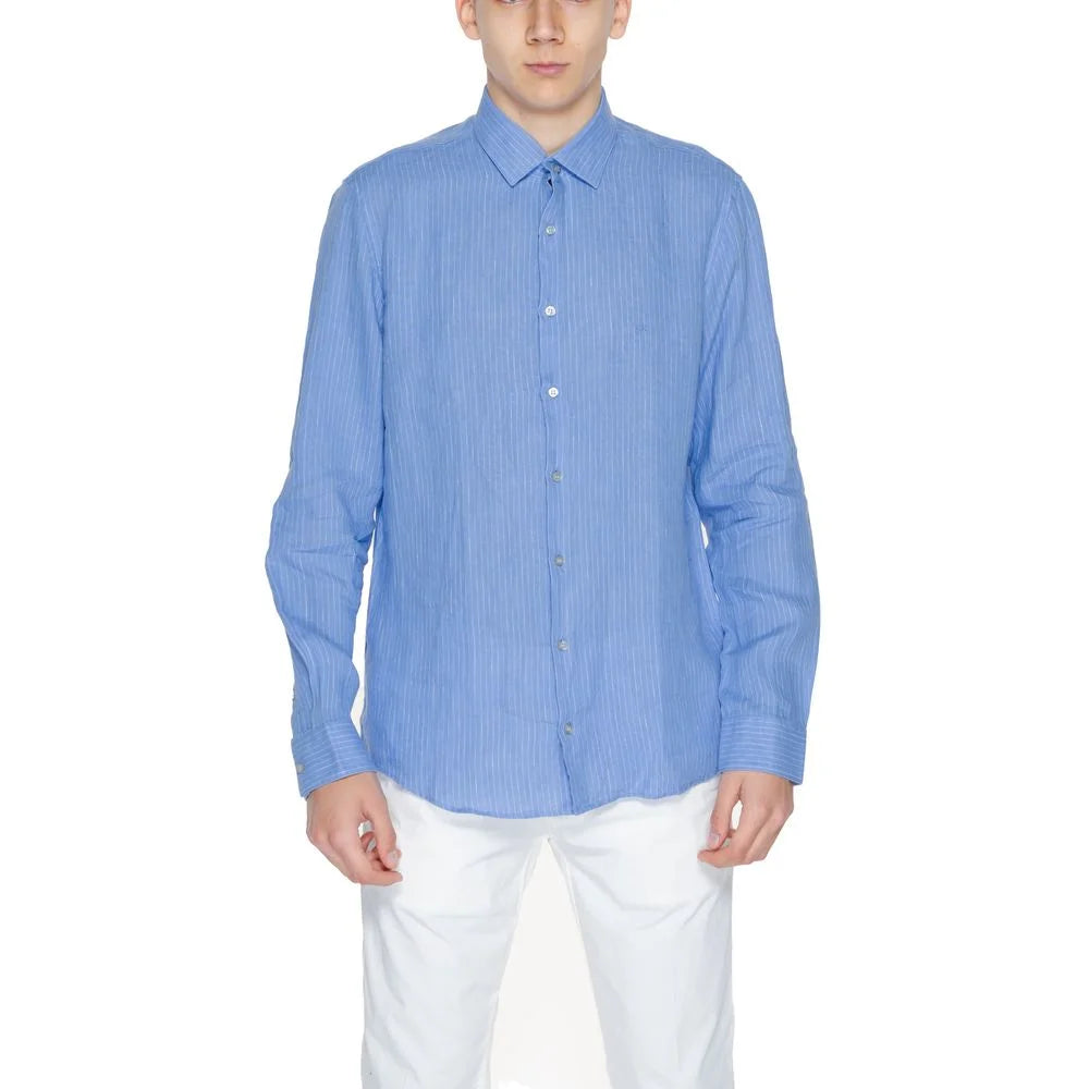 Calvin Klein Blue Linen Shirt - 39