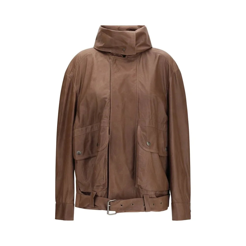 Chaqueta de cuero de lana Ovis Aries marrón Calvin Klein - IT38 | S