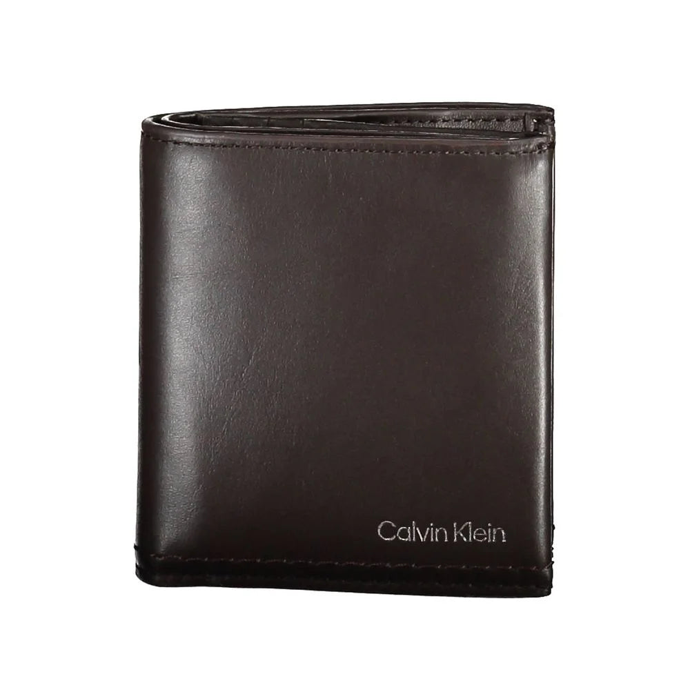 Calvin Klein Brown Leather Men Wallet - Wallets