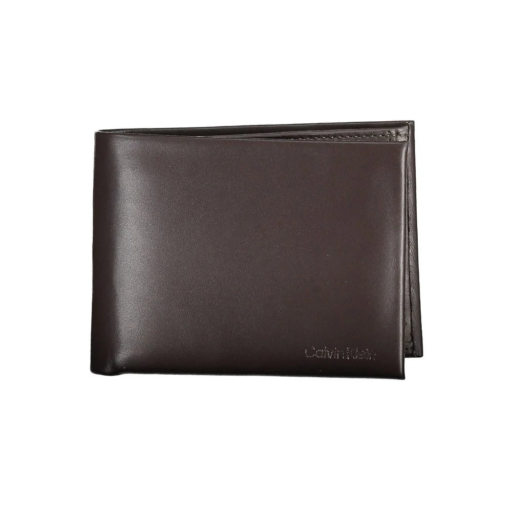 Calvin Klein Brown Leather Men Wallet - Wallets