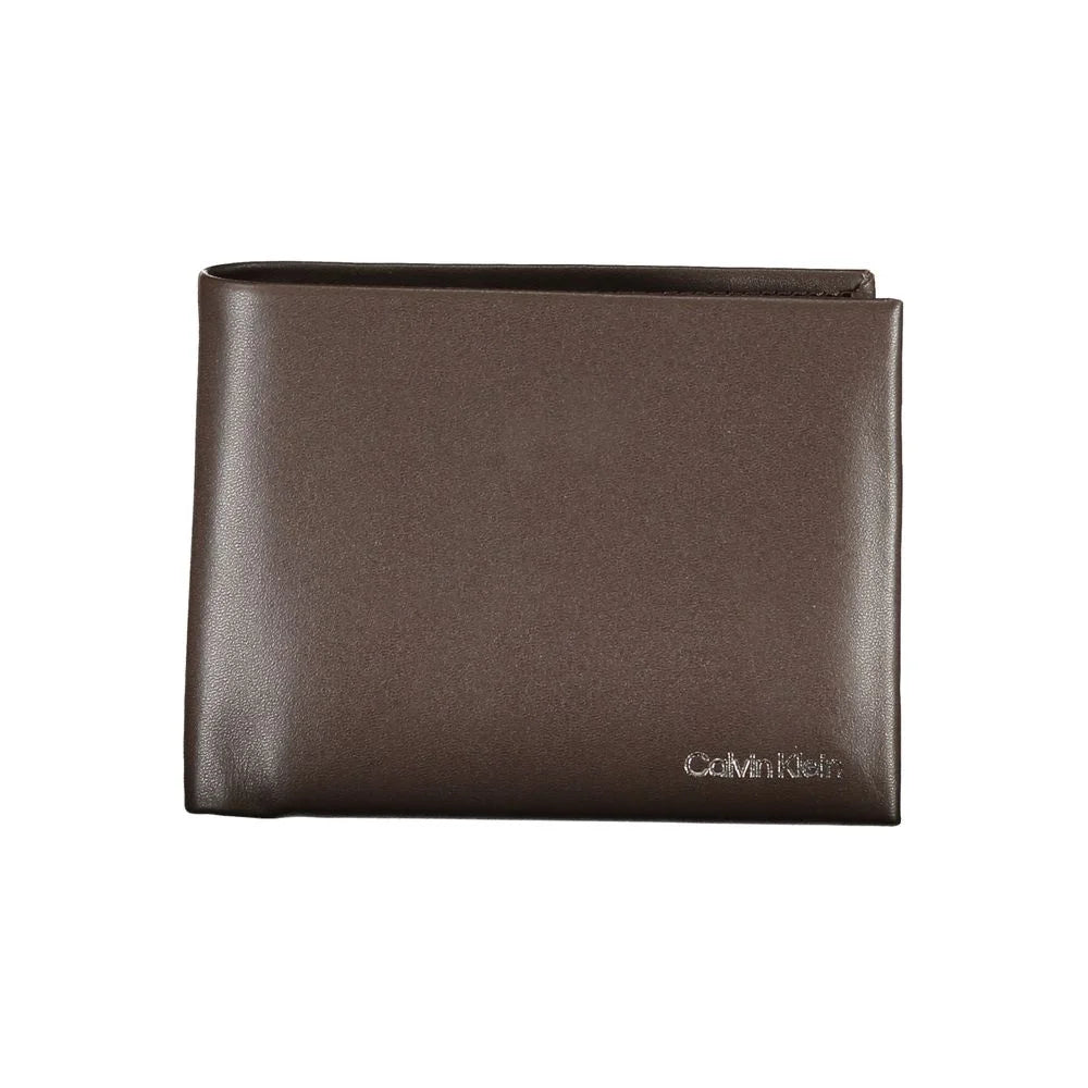 Calvin Klein Brown Leather Wallet - Wallets
