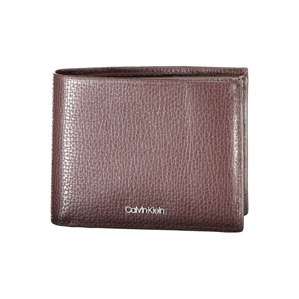 Calvin Klein Brown Leather Wallet - Wallets