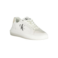 Calvin Klein Chic White Lace-Up Sneakers with Contrast Details - EU40/US10 - Sneakers