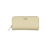 Calvin Klein Elegant Beige Zip Wallet with RFID Blocking - Wallets