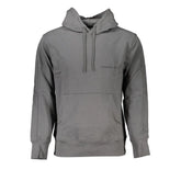 Calvin Klein Elegant Gray Hooded Sweatshirt - Hoodies