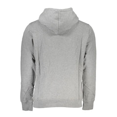 Calvin Klein ’Gray Cotton Men Sweater with Hood and Central Pocket’ - Hoodies