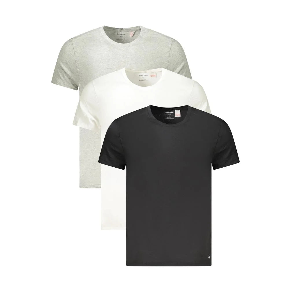 Calvin Klein Gray Cotton Men T-Shirt - S - T-Shirts