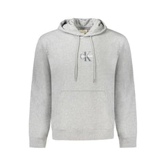 Calvin Klein Gray Cotton Mens Hooded Sweater - Hoodies