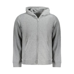 Calvin Klein Gray Recycled Polyester Men Hoodie - S