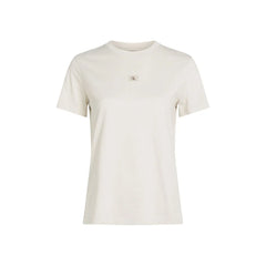 Calvin Klein Jeans Beige Recycled Cotton T-Shirt - IT38|XS
