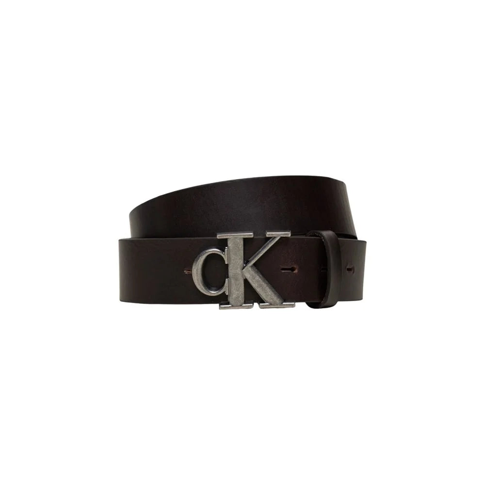 Calvin Klein Jeans Brown Leather Belt - 100 cm / 40 Inches