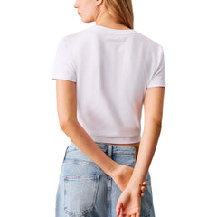 Calvin Klein Jeans White Recycled Cotton T-Shirt - IT38|XS