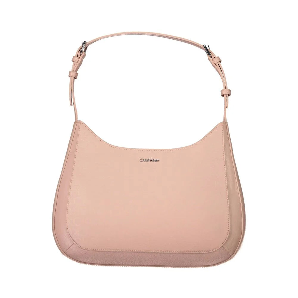 Calvin Klein Pink Polyester Handbag - Half-Moon Bags