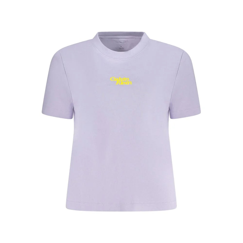 Calvin Klein Purple Cotton Women T-Shirt - T-Shirts