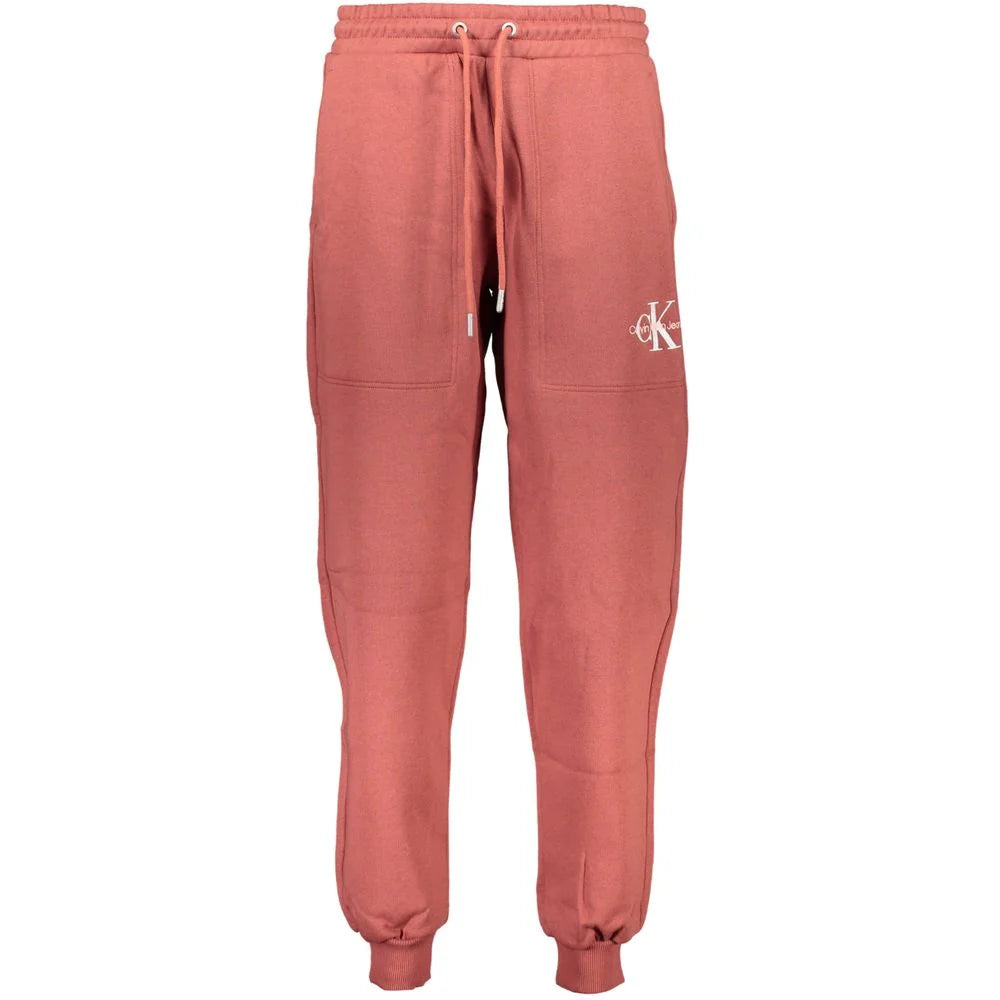 Calvin Klein Red Cotton Pant - Joggers