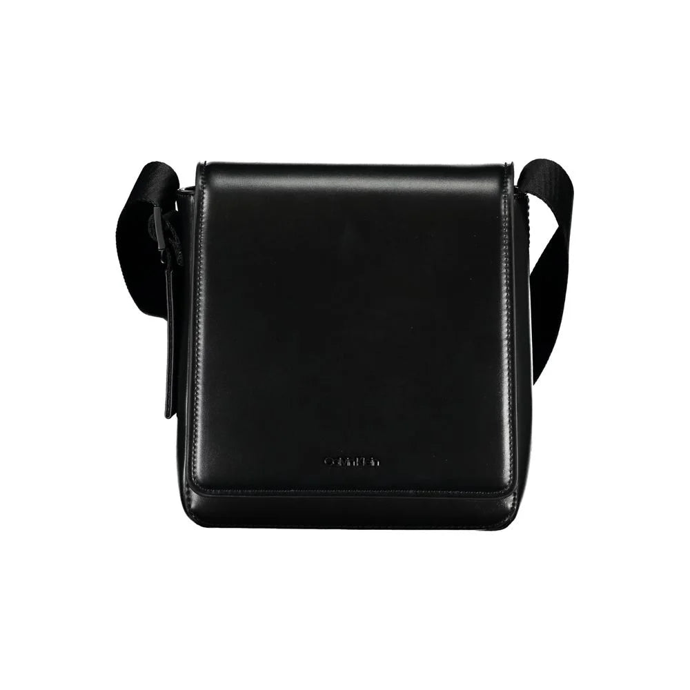 Calvin Klein Sleek Black Shoulder Bag with Logo Detail - Cross Body Bags
