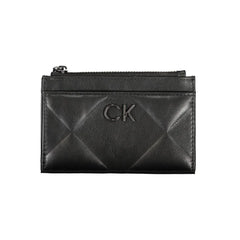 Calvin Klein Sleek Black Zip Wallet with Contrast Detailing - Wallets