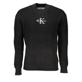 Calvin Klein Sleek Cotton Crew Neck Sweater with Contrast Details - XL