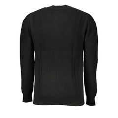 Calvin Klein Sleek Cotton Crew Neck Sweater with Contrast Details - XL