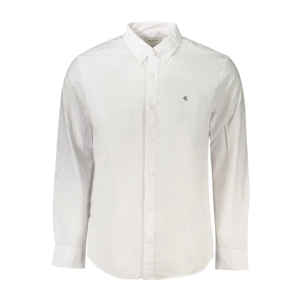 Calvin Klein White Cotton Men Shirt