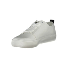 Calvin Klein White Cotton Men Sneaker - Sneakers