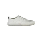Calvin Klein White Cotton Men Sneaker - Sneakers