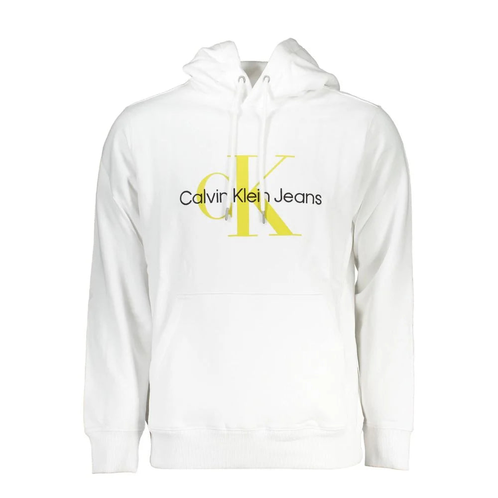 Calvin Klein White Cotton Men Sweater - Sweatshirts