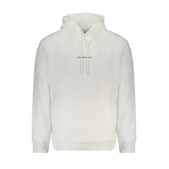 Calvin Klein White Cotton Men Sweater with Hood - Hoodies