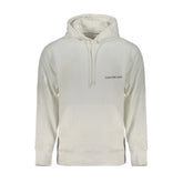 Calvin Klein White Cotton Men Sweater with Hood - Hoodies
