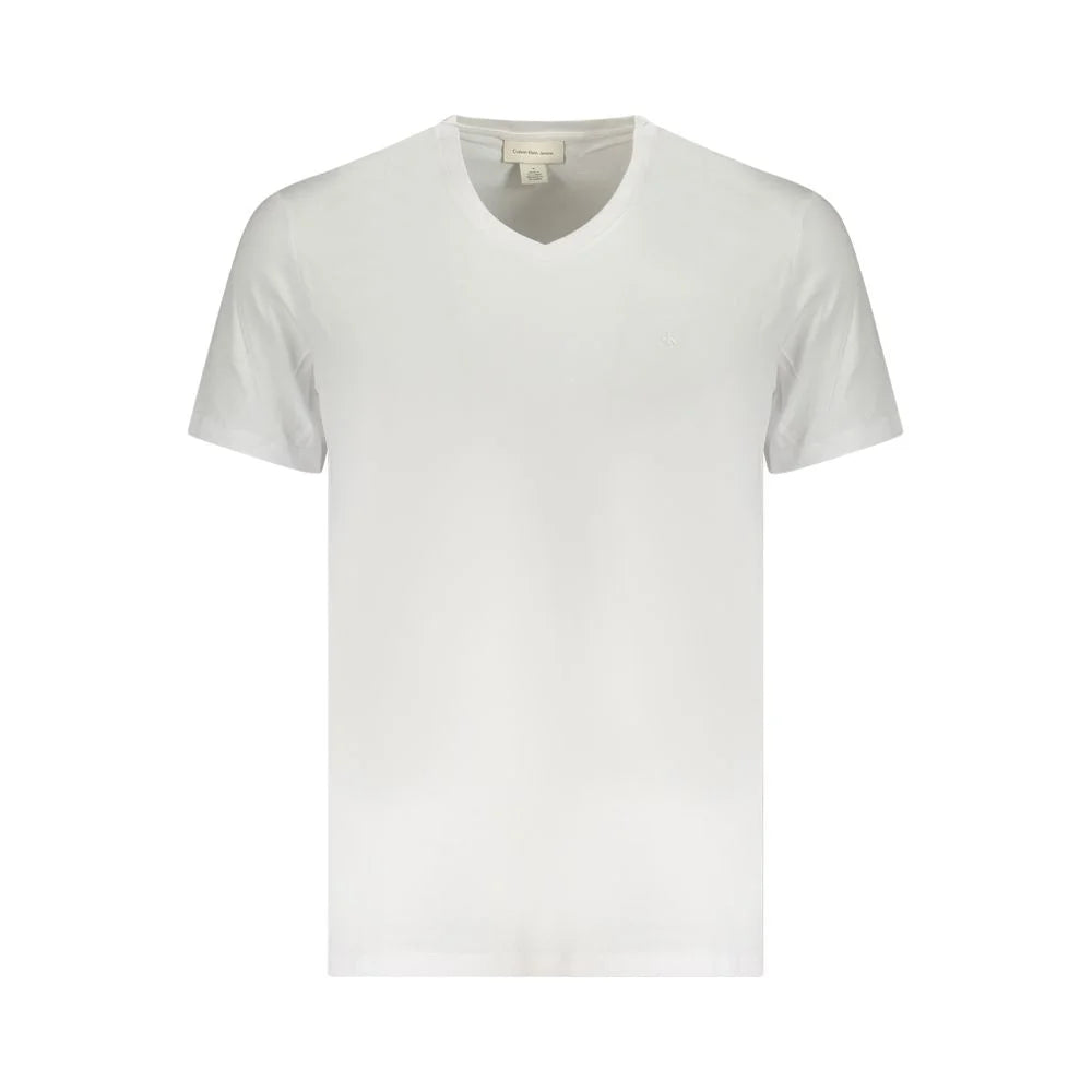 Calvin Klein White Cotton Men T-Shirt - T-Shirts