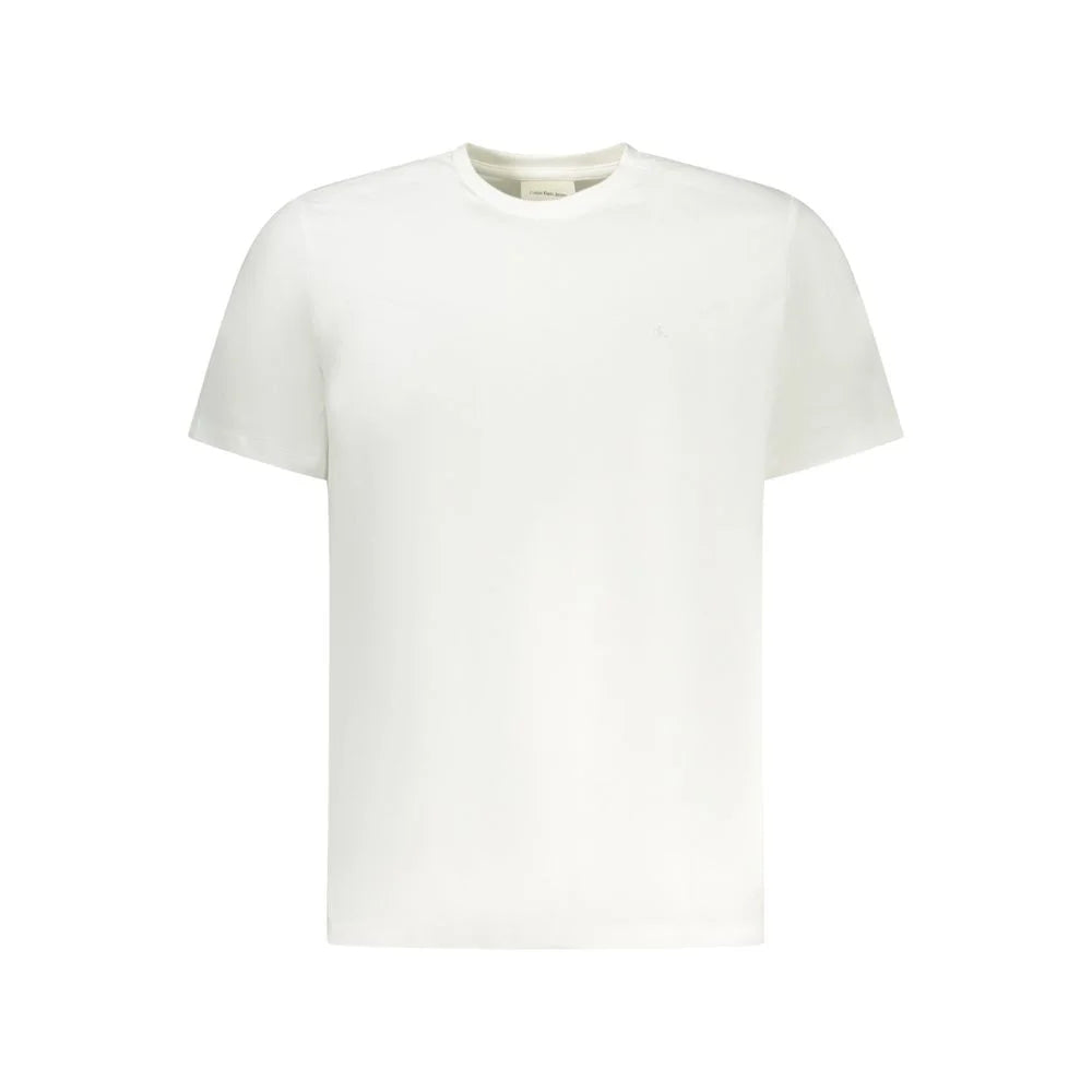 Calvin Klein White Cotton Men T-Shirt - T-Shirts