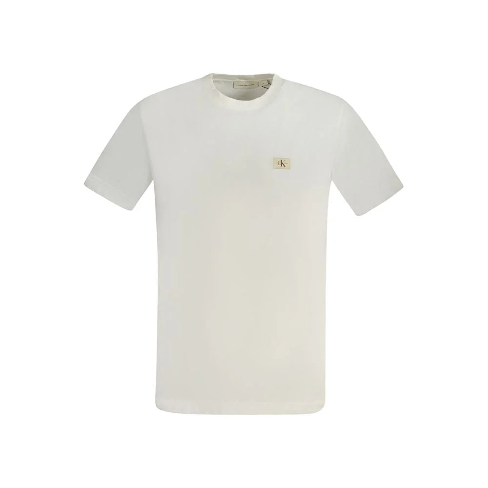Calvin Klein White Cotton Men T-Shirt - XL