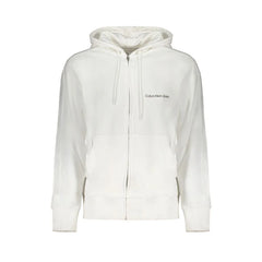Calvin Klein White Cotton Men’s Hooded Sweater - Hoodies