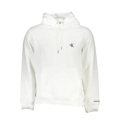 Calvin Klein White Cotton Men’s Hooded Sweater - Hoodies